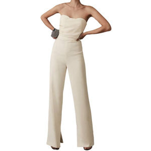 Reiss Cream Vianne Strapless Jumpsuit Size 8 NWT